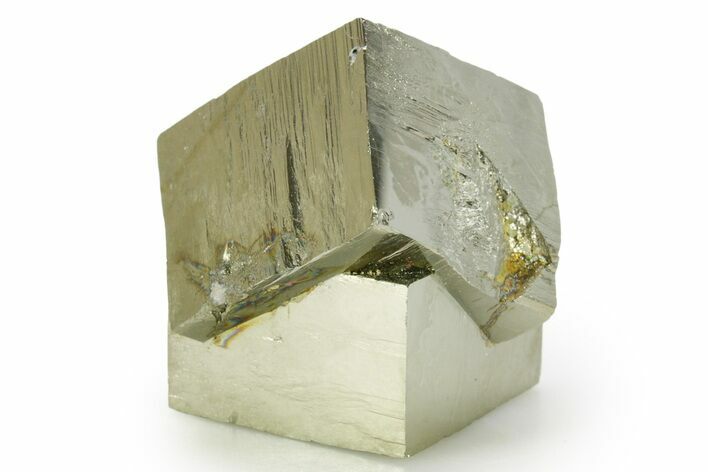 Shiny, Natural Pyrite Cube Cluster - Navajun, Spain #361899